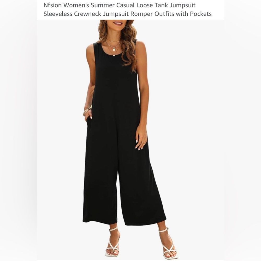 Women's Black Sleeveless Jumpsuit